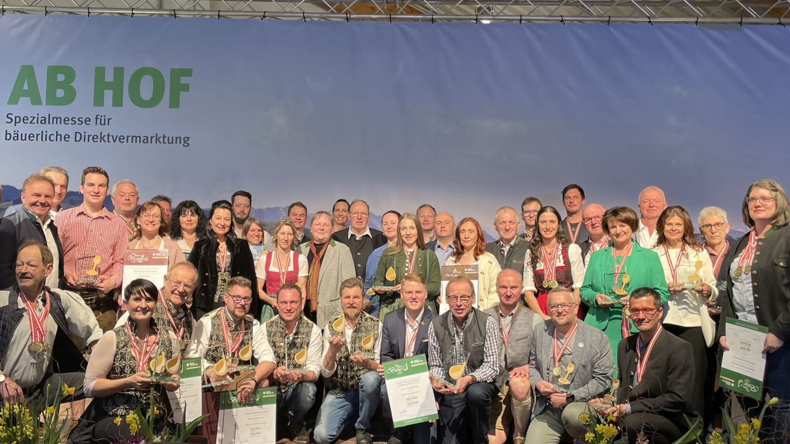 Gruppenfoto der ausgezeichneten Betriebe aus Oberösterreich