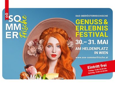 Sommerfrische Sujet Frau mit Korb und Lebensmitteln