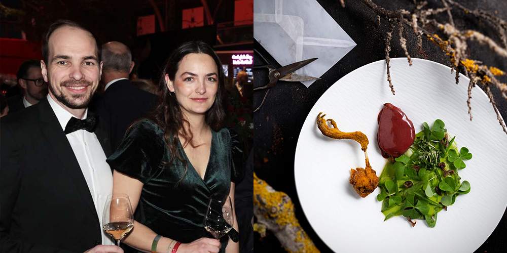 Magdalena und Klemens Gold freuen sich über einen grünen Stern.