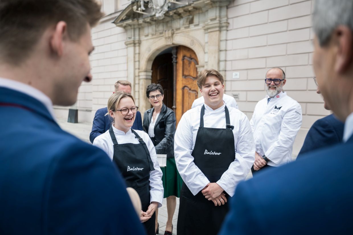 Das Küchenteam beim Landeshauptmann