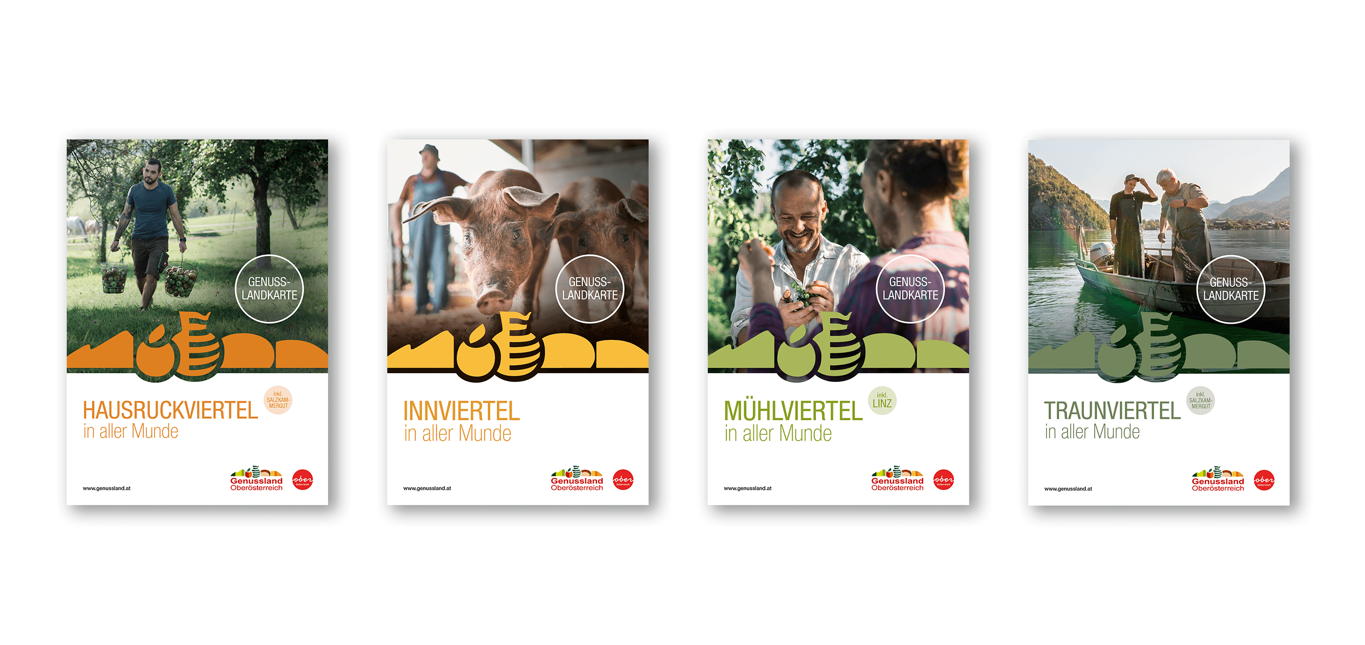 Die Genusslandkarten aller vier Viertel